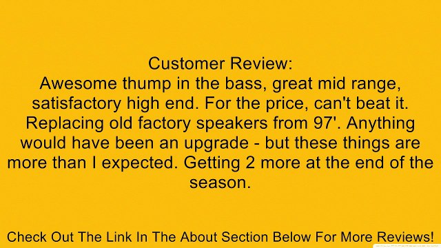 Kenwood KFC-1652MRW 6.5-Inch Two-Way Marine Speaker System Review