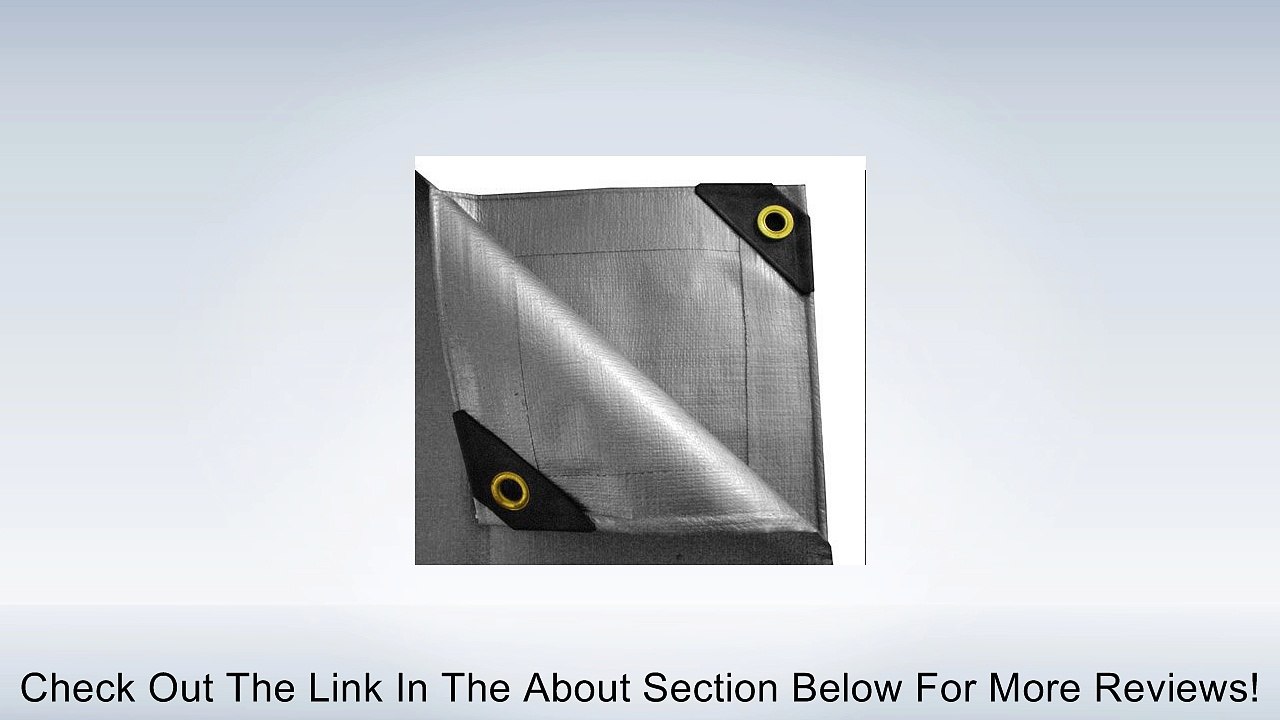 10 X 12 HEAVY DUTY TRIPLE COATED LAMINATION BLACK YARN WEAVE (WOVEN VERTICALLY & HORIZONTAL) PREMIUM SILVER CANOPY TARP WITH BRASS PLATED GROMMETS Review