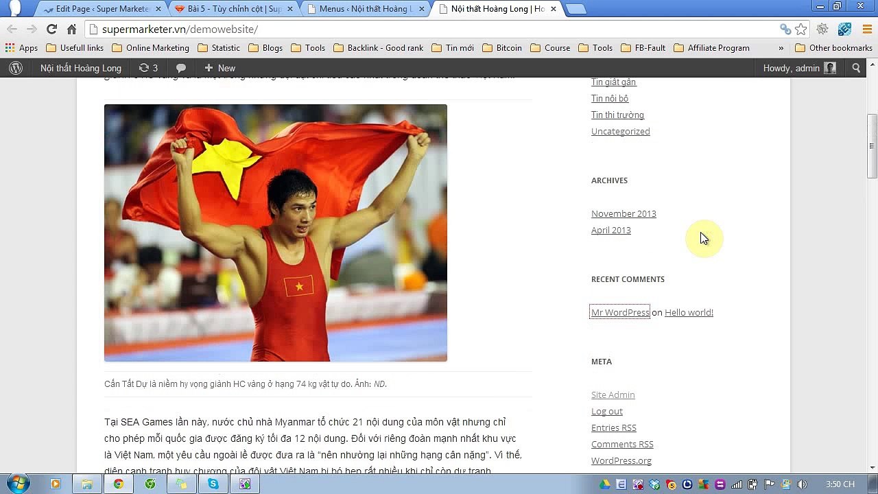 phần 2 - bài 5 - Tuy chinh cot website