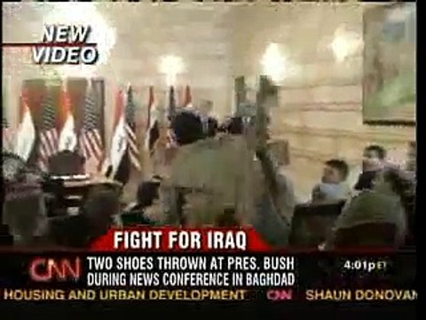 Bush Shoe Incident in Iraq CNN