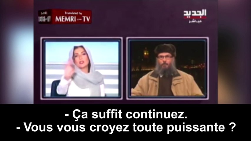 Une journaliste libanaise remet  à sa place un cheikh islamiste