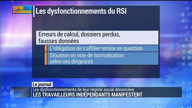 Les travailleurs indépendants manifestent