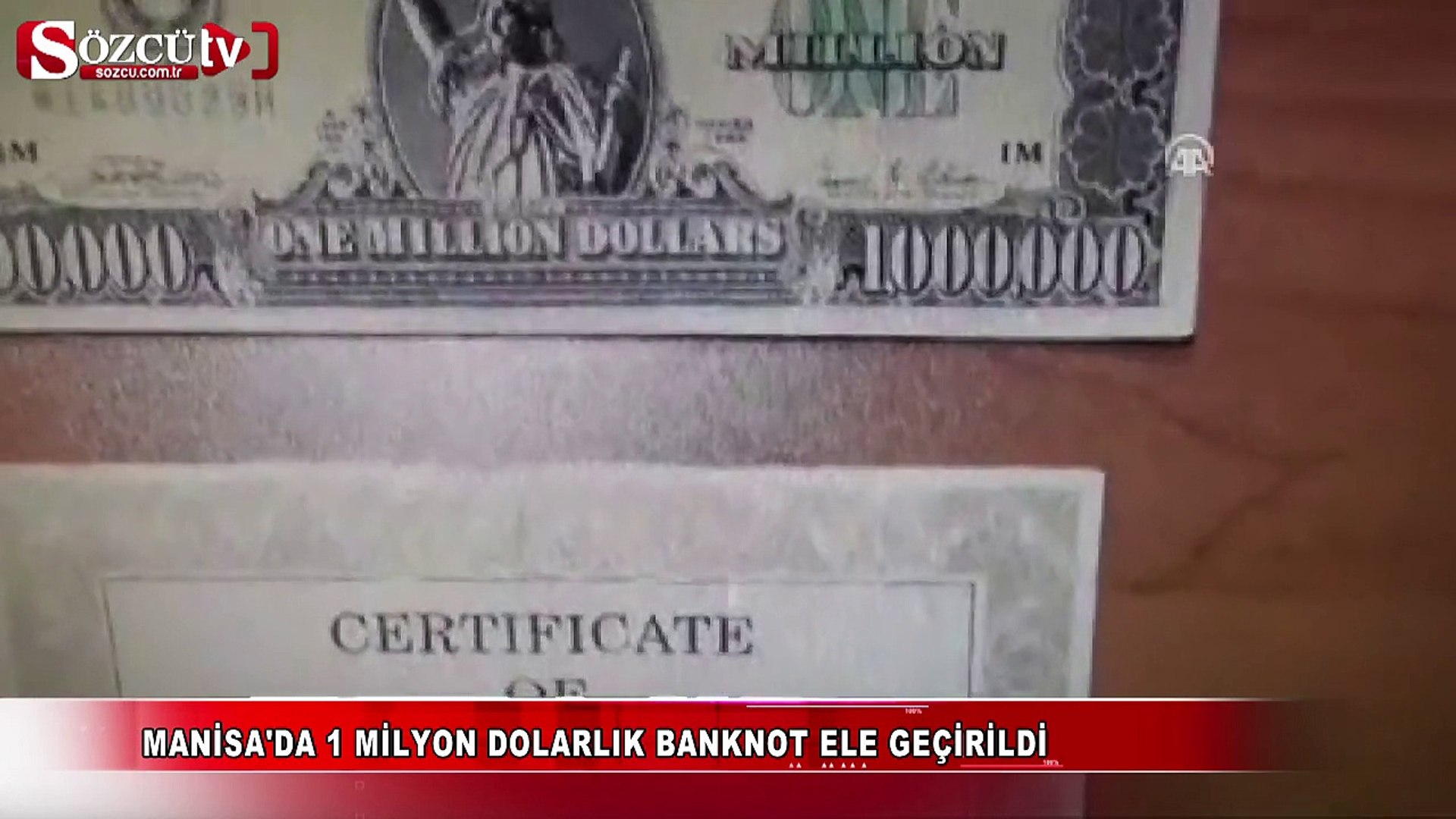 1 milyon dolarlık banknot ele geçirildi