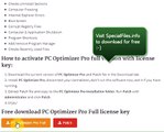 PC Optimizer Pro License Key 2014