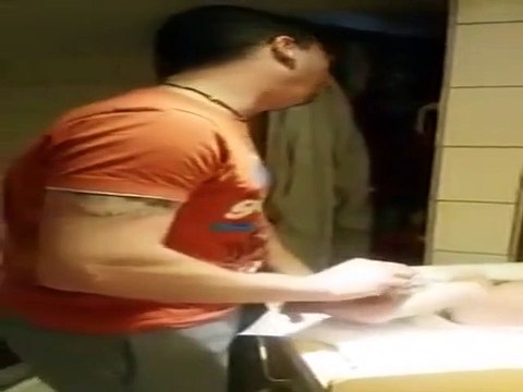 Someones stomach aint that tough when the diaper comes off, haha!