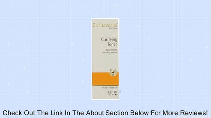 Dr. Hauschka Clarifying Toner, 3.4-Ounce Box Review