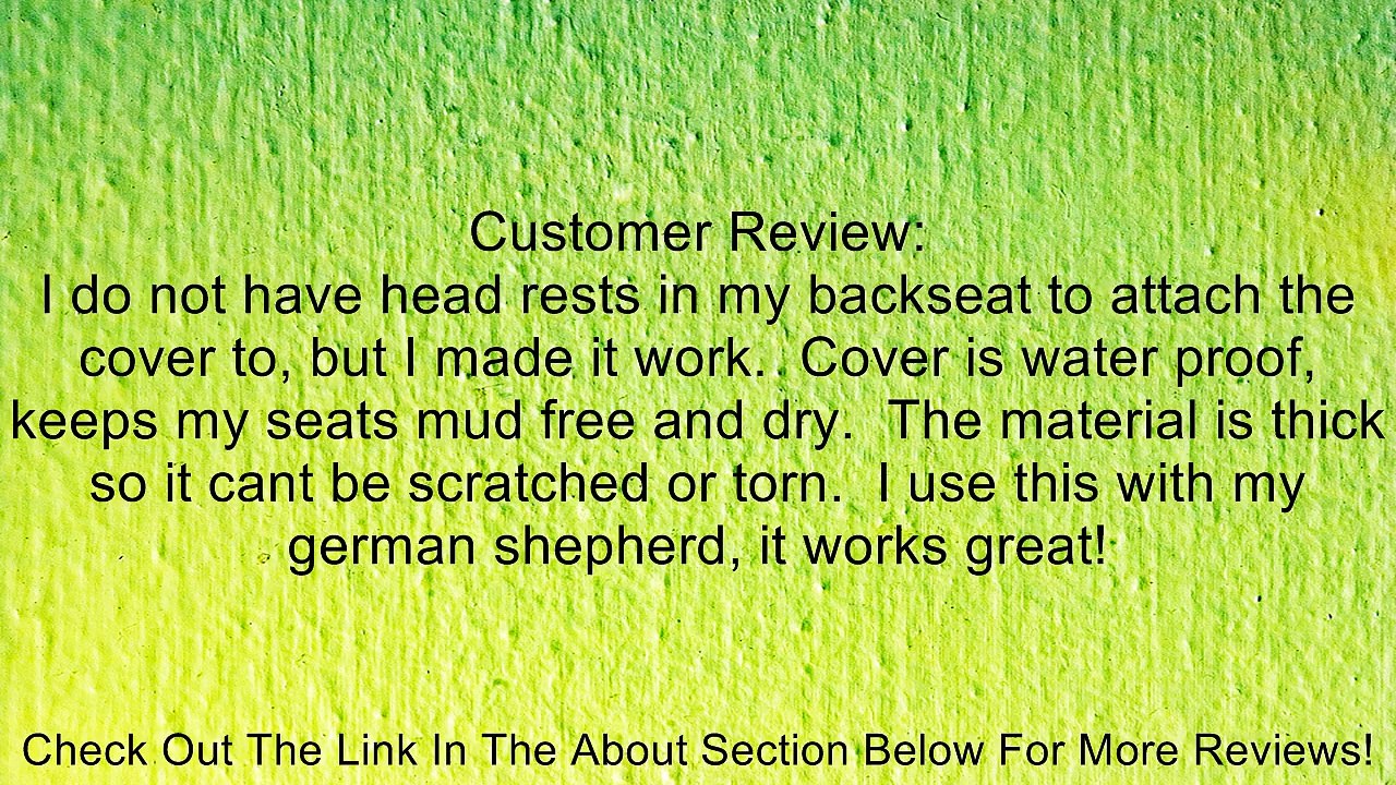 Waterproof Seat Cover Review