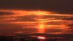 Sun pillar, rare optical phenomena. Time-Lapse HD 2015