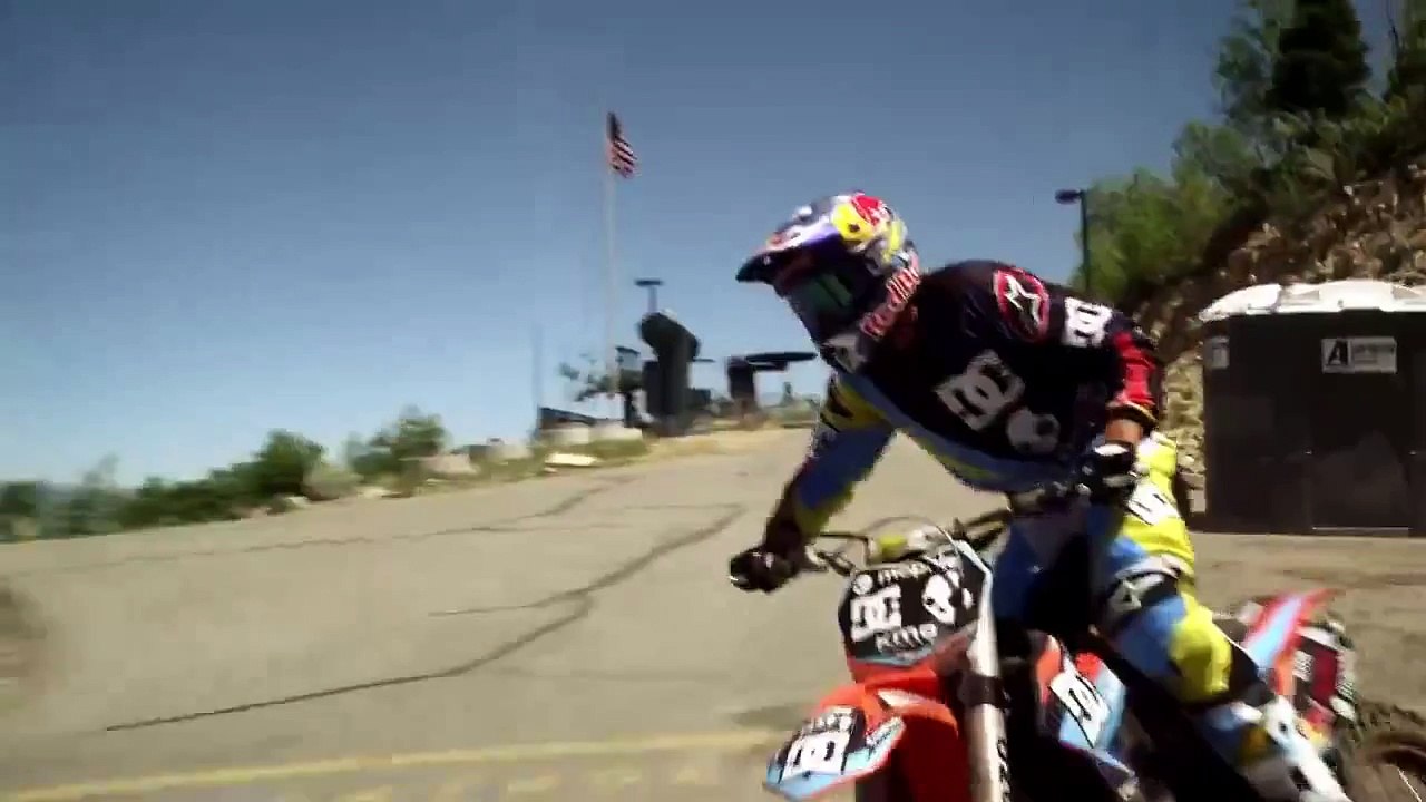 Epic jump on a motorcycle