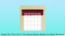 United Curtain Valerie Lace Sheer Straight Valance, 52 by 18-Inch, Burgundy Review