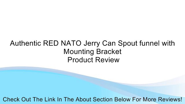 Authentic RED NATO Jerry Can Spout funnel with Mounting Bracket Review