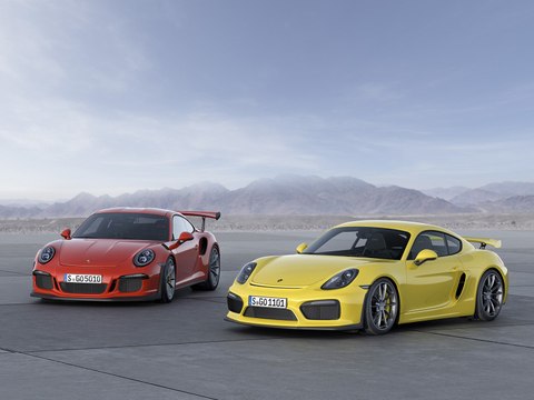 Porsche Cayman GT4 - Porsche 911 GT3 RS 2015
