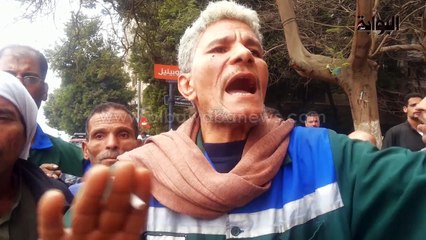 وقفة احتجاجية لعمال شركة (أما العرب) للنظافة