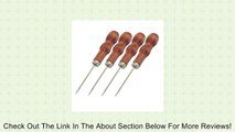 4 Pcs x Red Nonslip Wooden Handle Leather Canvas Sewing Awl Tool 4.9