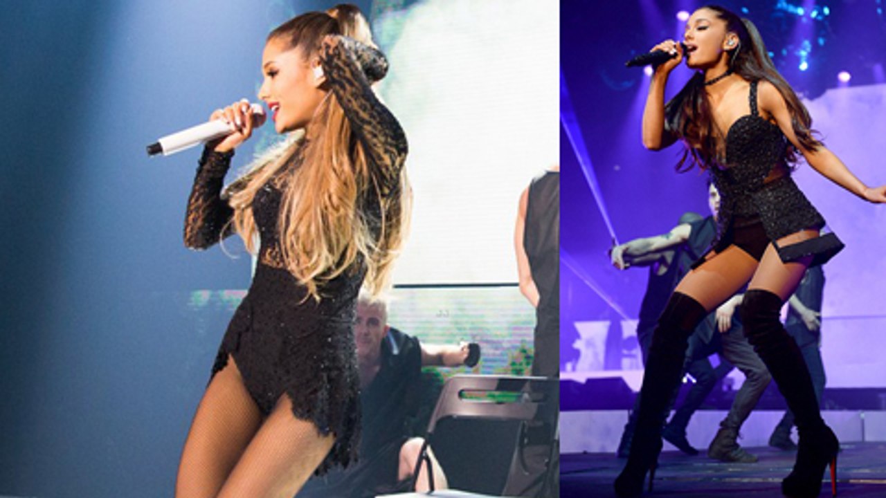 (VIDEO) Ariana Grande FALLS On Stage During Performance | The Honeymoon Tour