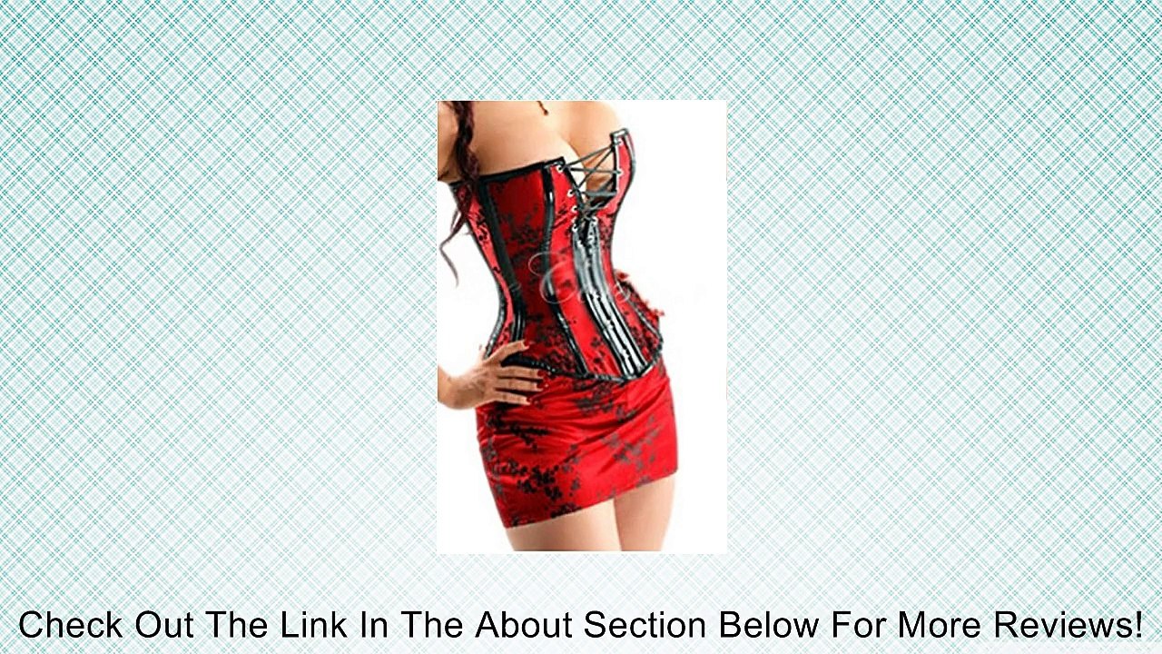 Loi.color Red Satin Chinese Style Floral Bustier Corset Lingerie Costume Review