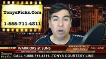 Phoenix Suns vs. Golden St Warriors Free Pick Prediction NBA Pro Basketball Odds Preview 3-9-2015