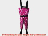 Toddler and Childrens Breathable Nylon Waders Pink Camo 8/9