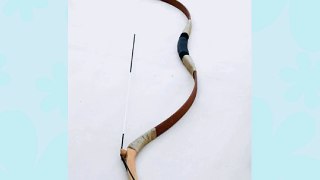 Buffalo Handmade Pigskin Mongol Style Hunting Longbow Archery Recurve Bow Brown 30-60LBS (60