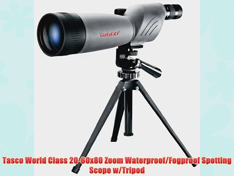 Tasco World Class 20-60x80 Zoom Waterproof/Fogproof Spotting Scope w/Tripod