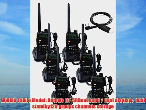 Retevis RT-5R 5W 128CH UHF/VHF 136-174/400-520 MHz Dual Band Dual Standby DTMF/CTCSS/DCS FM