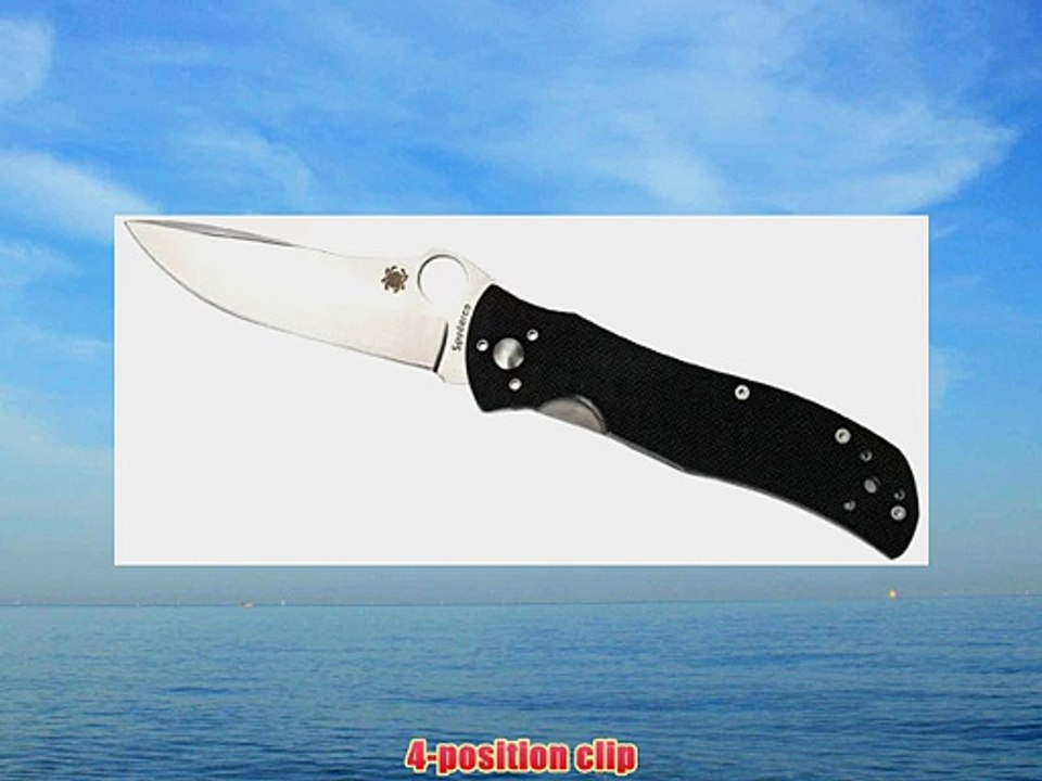 Spyderco Starmate G-10 Plain Edge Knife Black