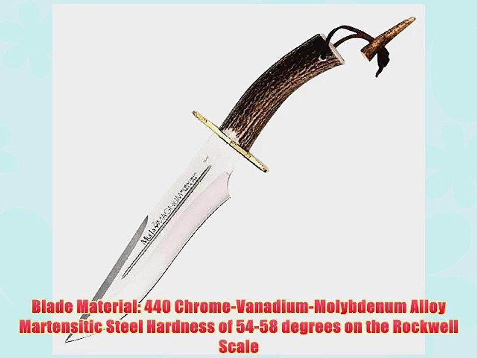 Muela Magnum Fixed Blade Knife 14.06-Inch Stag Handle