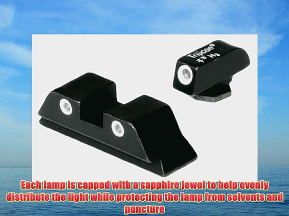 Glock High Rear 3 Dot Front And Rear Night Sight Set