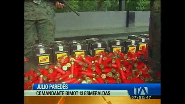 Decomisan municiones en Esmeraldas