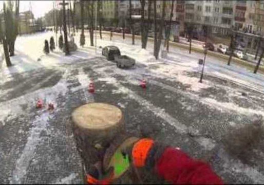 Headcam Documents Extreme Life of the Tree Surgeon