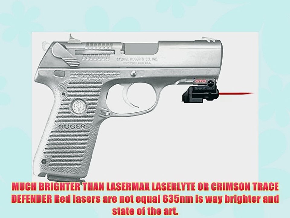 ArmaLaser GTO/FLX Red Laser Sight for Ruger P95 w/Rail GTO/FLX47
