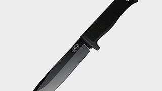Fallkniven A1 Kraton Handle Black Blade Plain Leather Sheath FK-A1BL