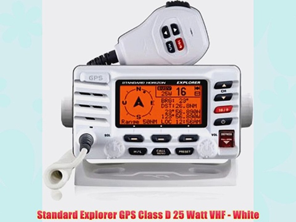 Standard Explorer GPS Class D 25 Watt VHF - White