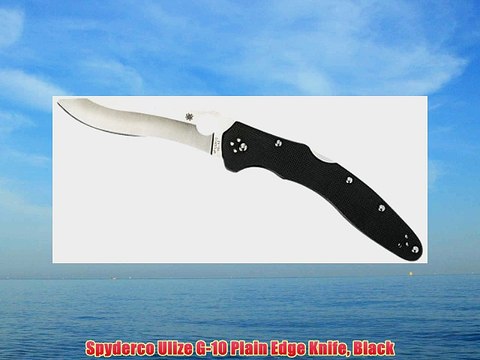 Spyderco Ulize G-10 Plain Edge Knife Black