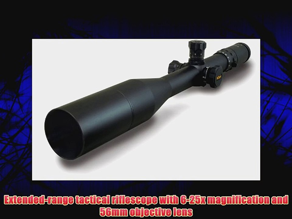 Millett 6-25x56 LRS-1 Illuminate Side Focus Tactical Riflescope (35mm Tube .1mil with Rings)