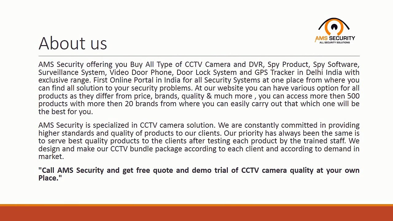 AMS Security- No 1 Security System Company in Delhi India