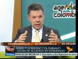 Reconoce Juan Manuel Santos voluntad de FARC para lograr la paz