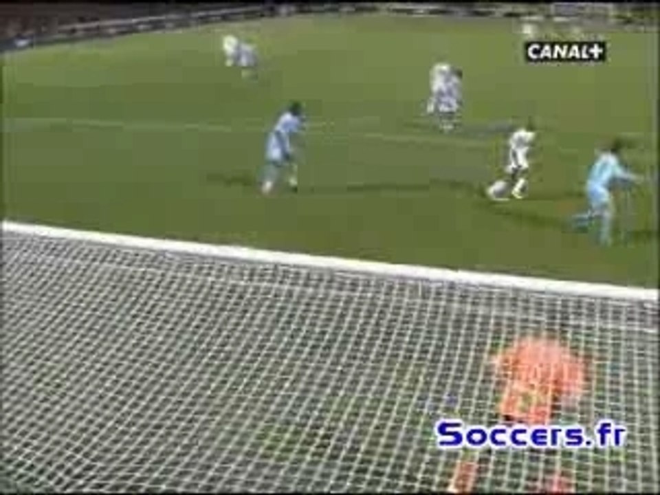 But de Baros face à l'OM (1-0)