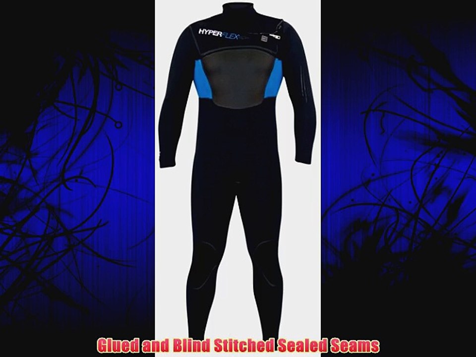 Hyperflex Wetsuits Men's Amp-3 Wind 5.3-mm Front Zip Fullsuit (Black Small)