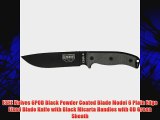 ESEE Knives 6POD Black Powder Coated Blade Model 6 Plain Edge Fixed Blade Knife with Black