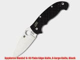 Spyderco Manix2 G-10 Plain Edge Knife X-large Knife Black