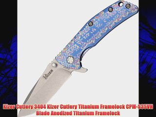 Kizer Cutlery 3404 KIzer Cutlery Titanium Framelock CPM-S35VN Blade Anodized Titanium Framelock