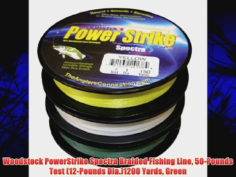 Woodstock PowerStrike Spectra Braided Fishing Line 50-Pounds Test (12-Pounds Dia.)1200 Yards