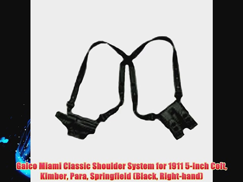 Galco Miami Classic Shoulder System for 1911 5-Inch Colt Kimber Para Springfield (Black Right-hand)