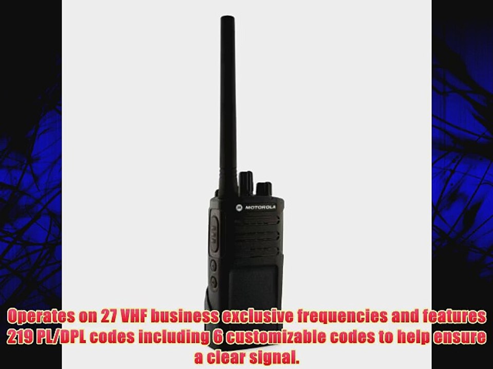 Motorola RMV2080 On-Site 8 Channel VHF Rugged Two-Way Business Radio with NOAA (Black)