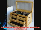 Knife Display Storage Cabinet with Showcase top Solid Wood with Locks KC07-NAT