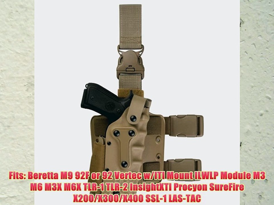 Safariland 3085 Military Tactical Holster with Detachable Harness Flat Dark Earth Beretta 92