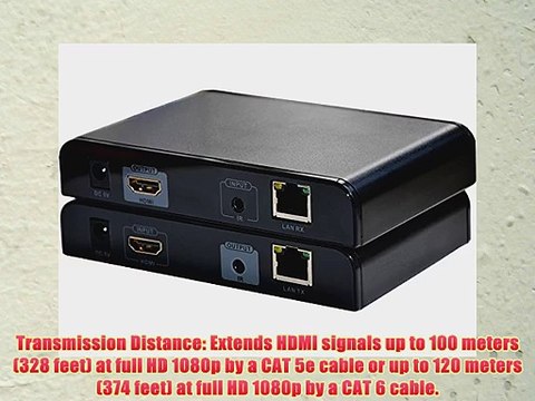 E-More? LKV373IR 1080P HDMI Extender 100-120 Meters With IR HDMI Extender Over Cat5e/Cat6 1080P