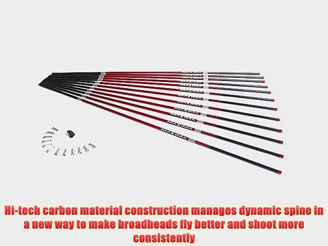 Carbon Express 50752 Maxima RED Carbon Arrow Shaft with Dynamic Spine Control Size 350 12-Pack