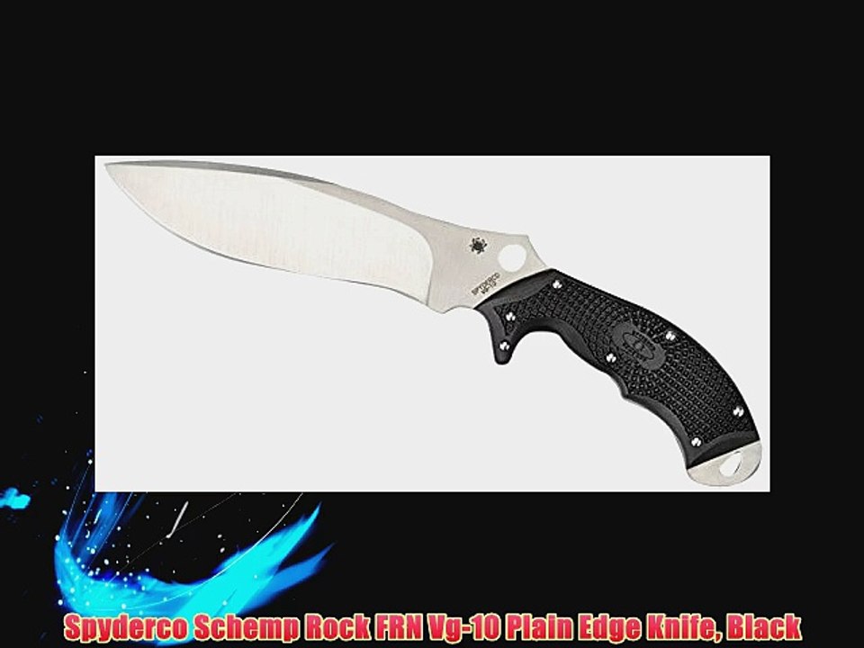 Spyderco Schemp Rock FRN Vg-10 Plain Edge Knife Black